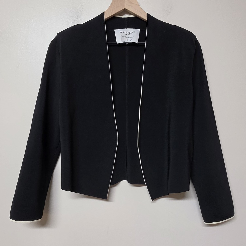 M.M. LAFLEUR - Black Remarkable Woman Open-Front Cardigan Jacket - Women's Med